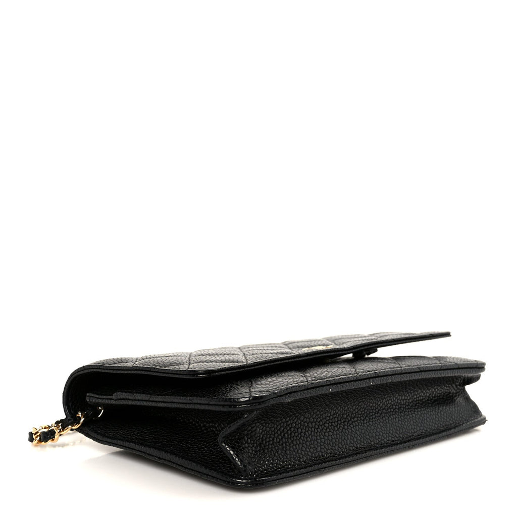Chanel Caviar Quilted Wallet on Chain WOC Black