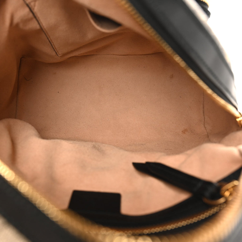 Gucci GG Supreme Monogram Bees Print Small Day Backpack Beige Oro Black