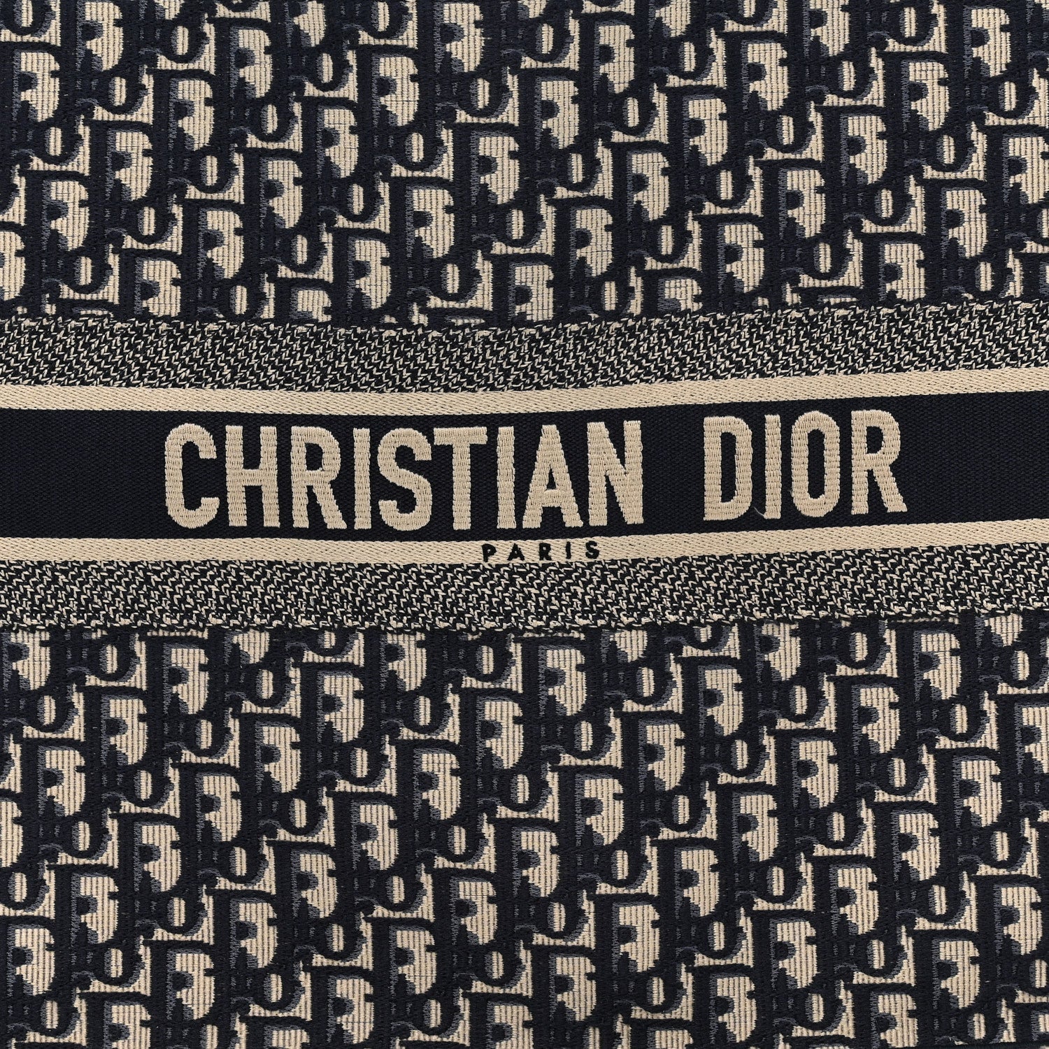 Christian Dior Oblique Large Book Tote Blue Multicolor