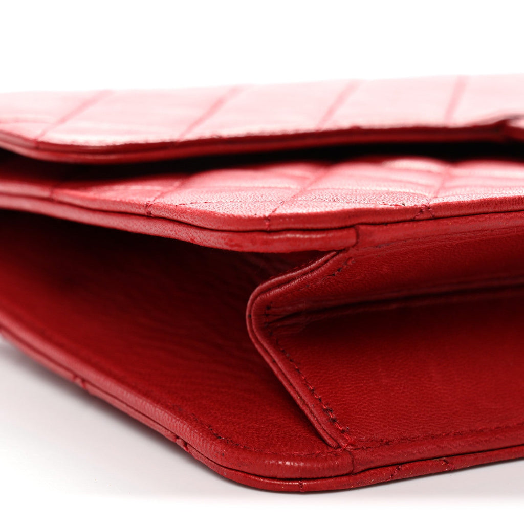 Chanel Lambskin Quilted Medium Single Flap Red
