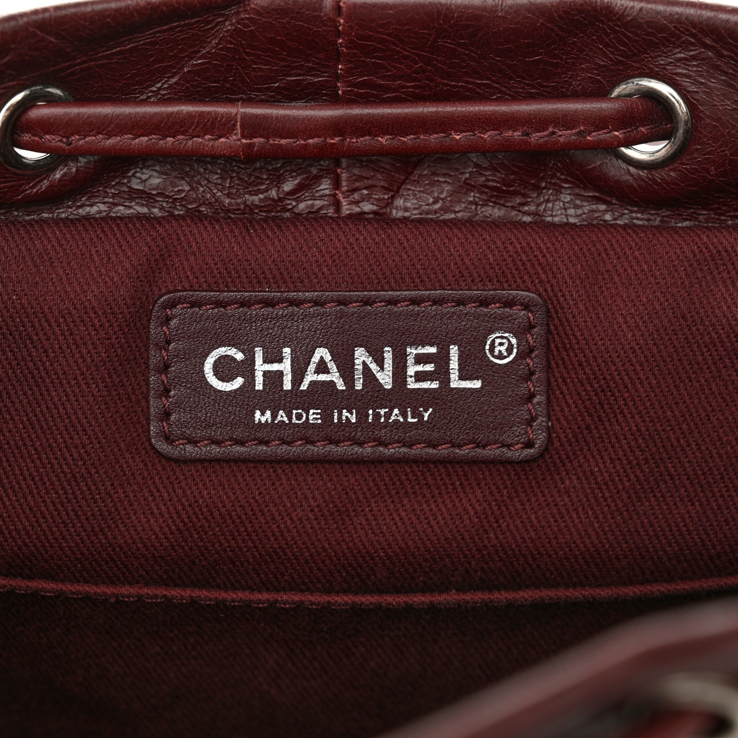 Chanel Glazed Calfskin Quilted Small Salzburg Backpack Burgundy