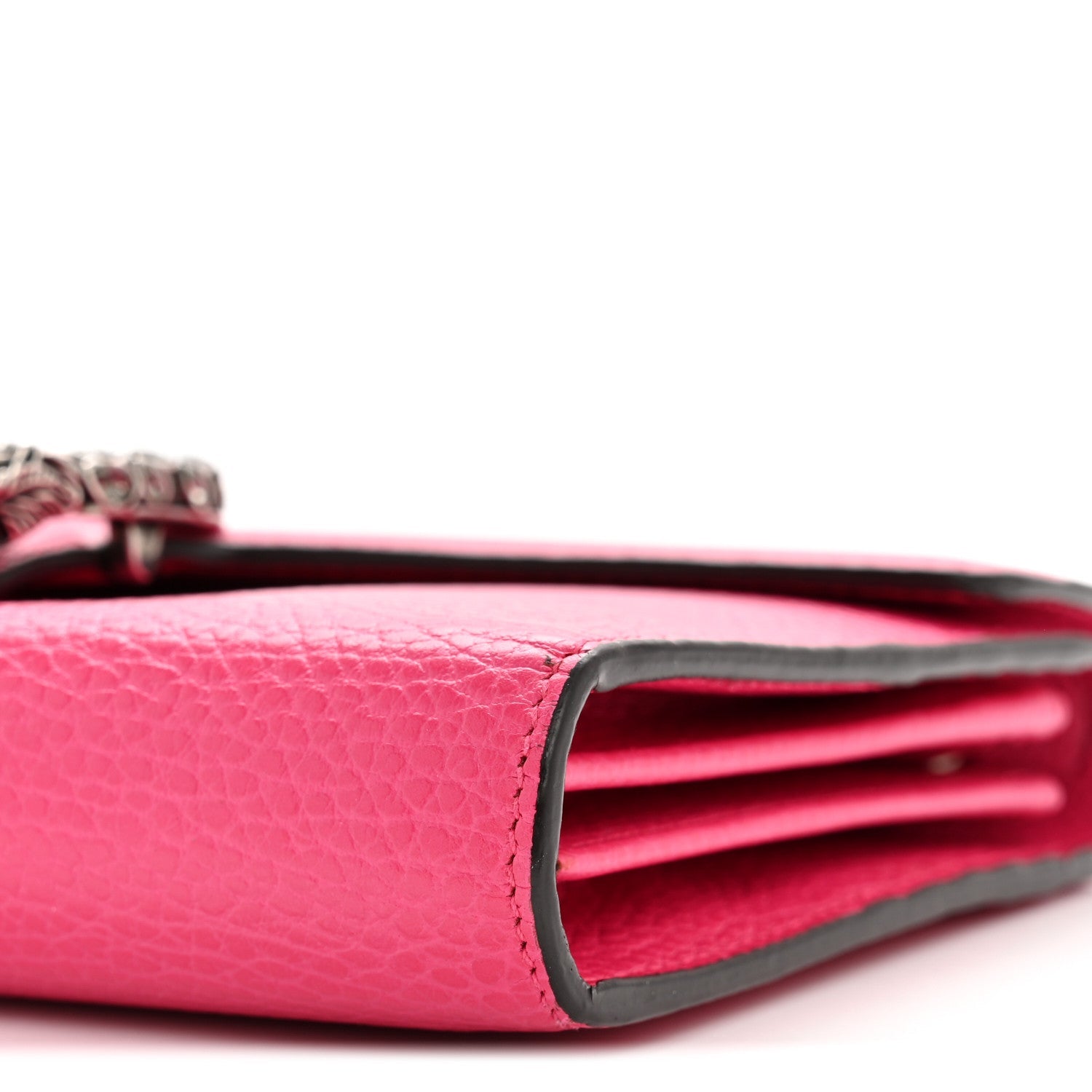Gucci Dollar Calfskin Crystal Mini Dionysus Chain Wallet Box Pink