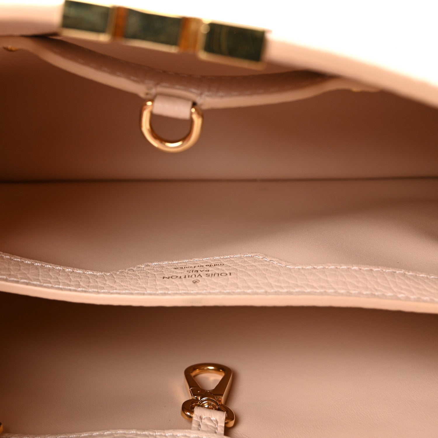 Louis Vuitton Taurillon Ostrich Capucines BB Powder Pink Beige