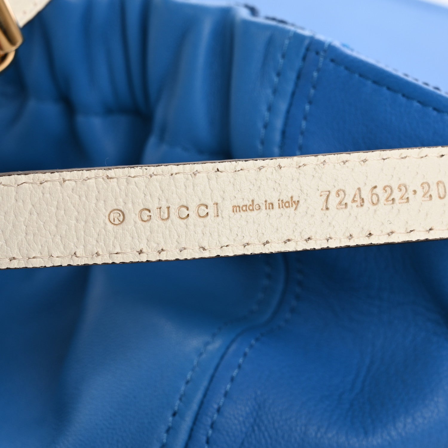 Gucci X ADIDAS Lambskin Trefoil Stefanos Baseball Hat XL Blue