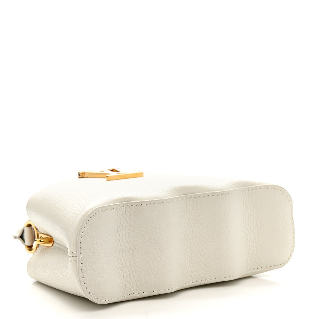 Louis Vuitton Taurillon Capucines Capushell Mini White
