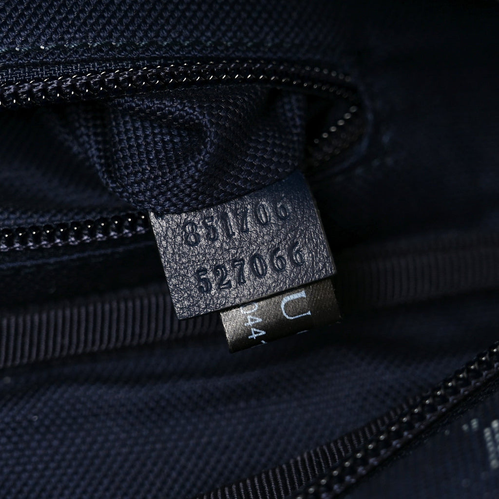 Gucci Denim Monogram Web Belt Bag Blue Multicolor