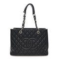 Chanel Caviar Quilted Grand Shopping Tote GST Black