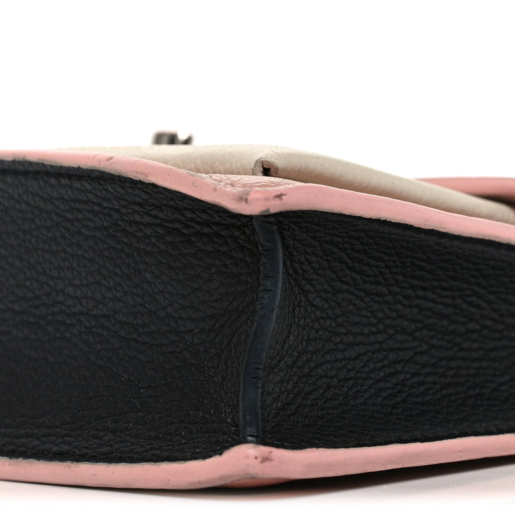 Louis Vuitton Calfskin My Lockme Chain Pochette Rose Ballet White