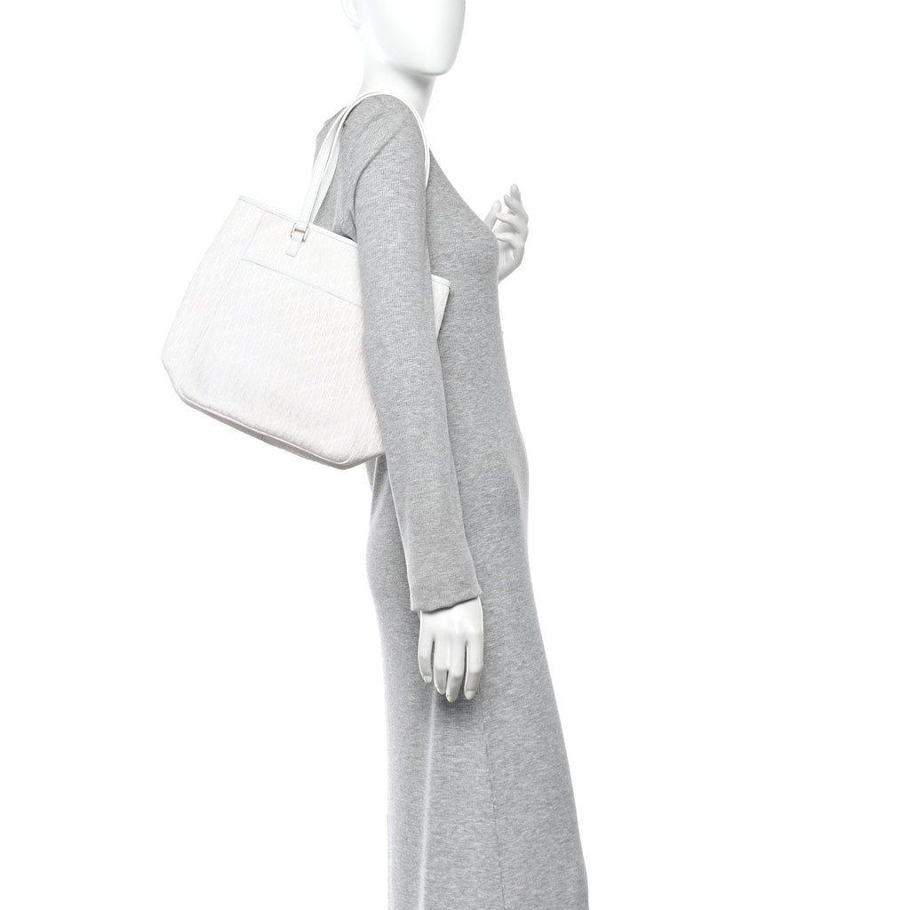 Christian Dior Monogram Tote White