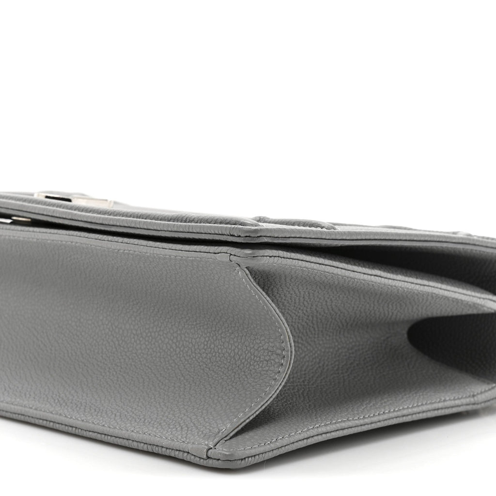 Christian Dior Grained Calfskin Medium Diorama Flap Bag Gris