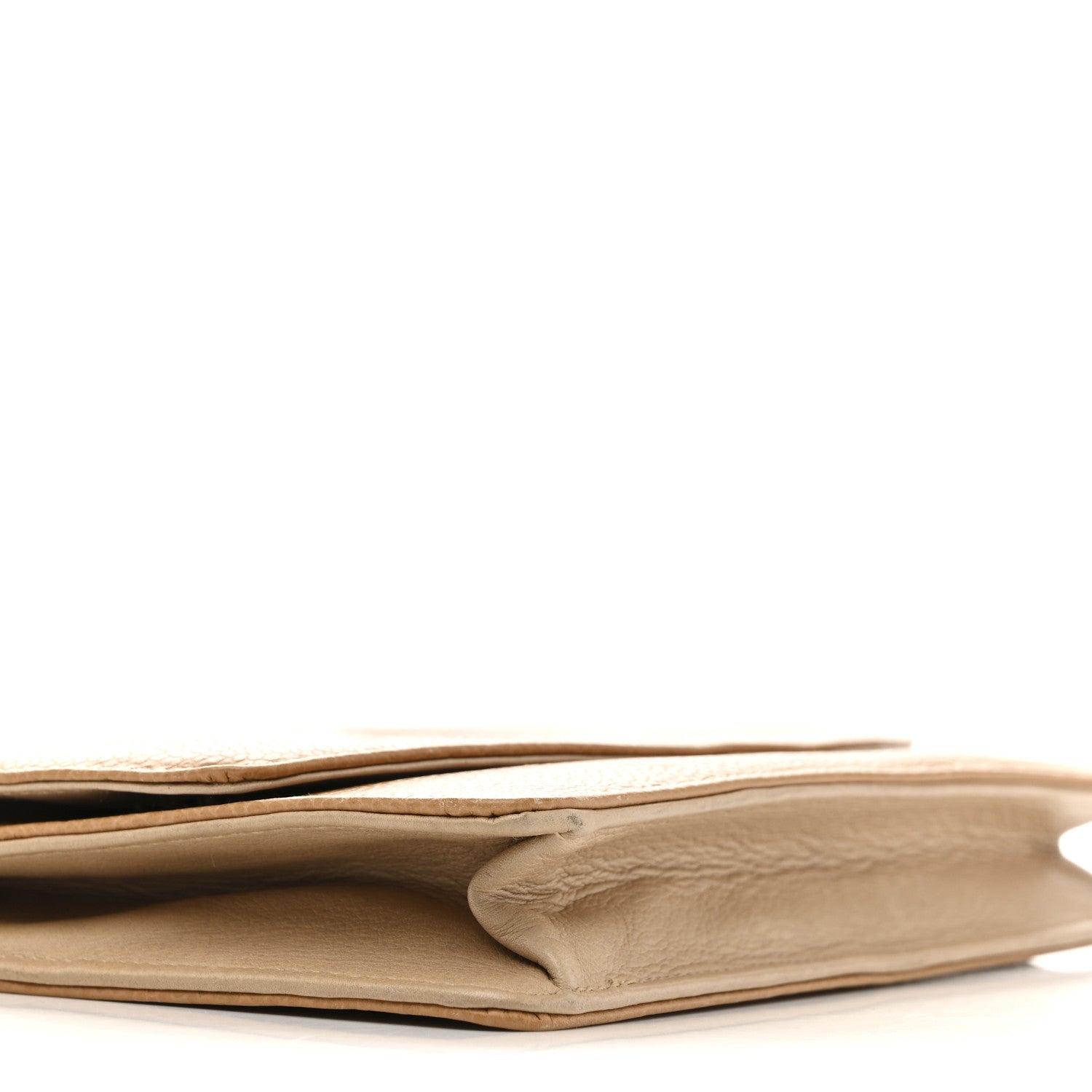 Chanel Caviar Timeless CC Wallet on Chain WOC Beige