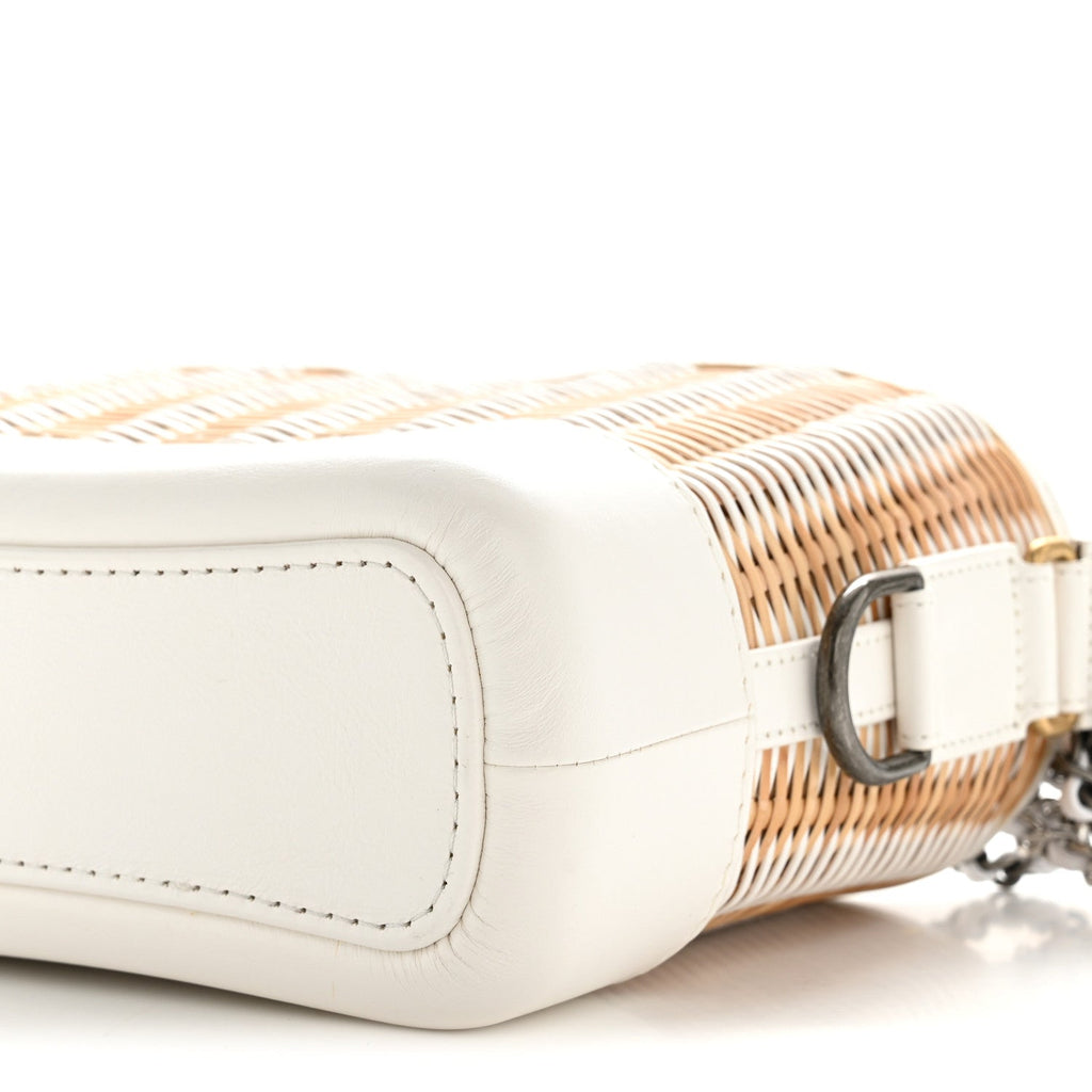 Chanel Rattan Calfskin Small Gabrielle Hobo Beige Ivory