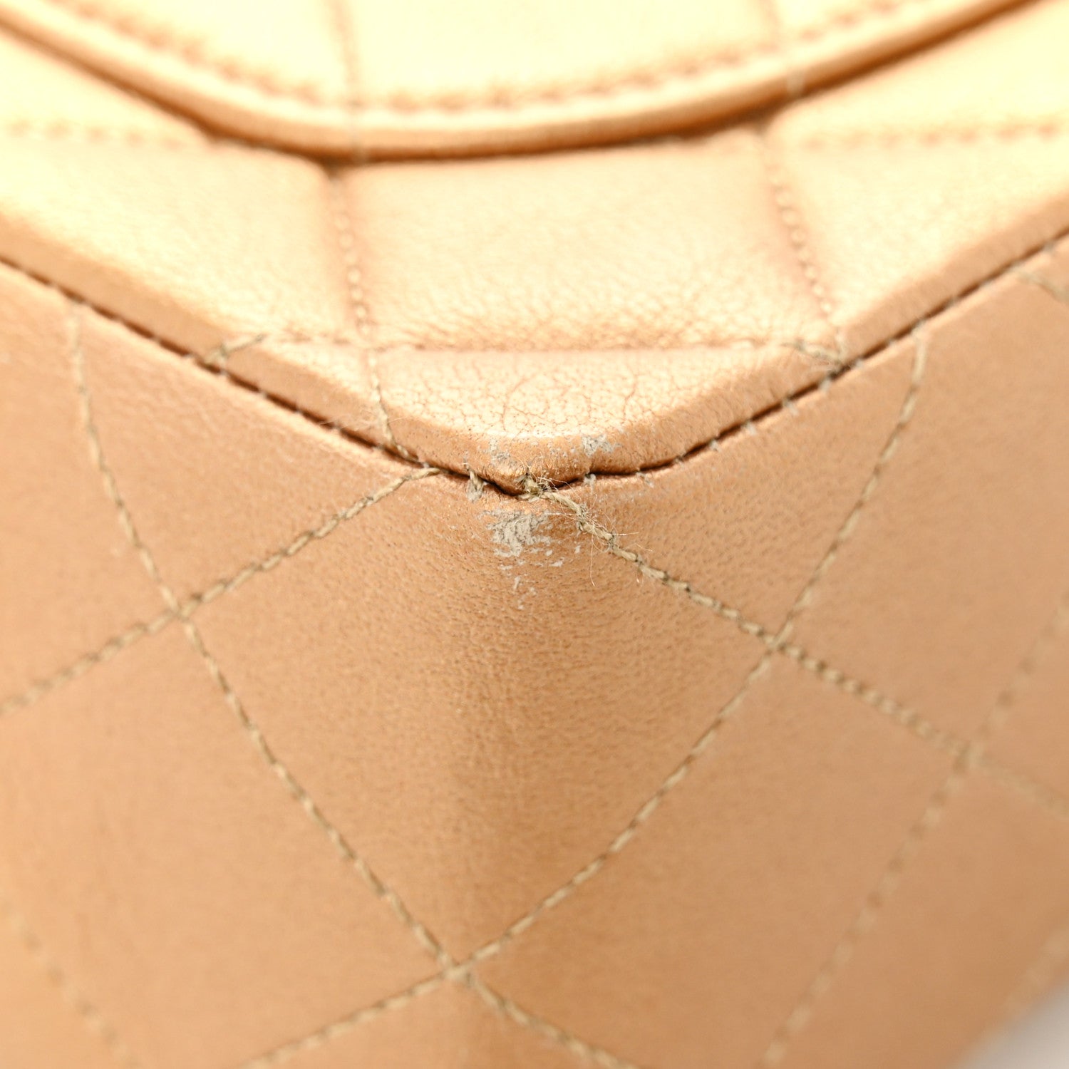 Chanel Metallic Lambskin Quilted Mini Square Flap Bronze