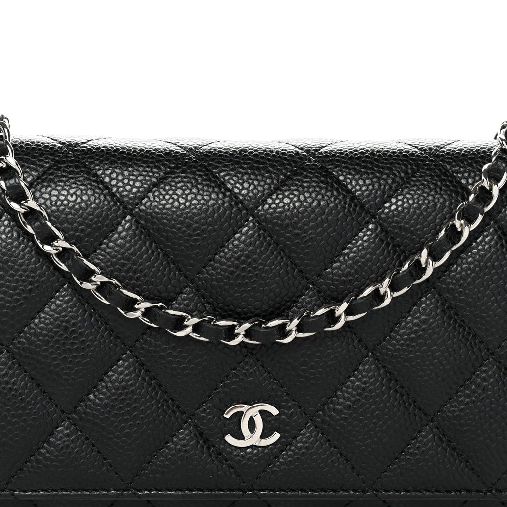 Chanel Caviar Quilted Wallet On Chain WOC Black