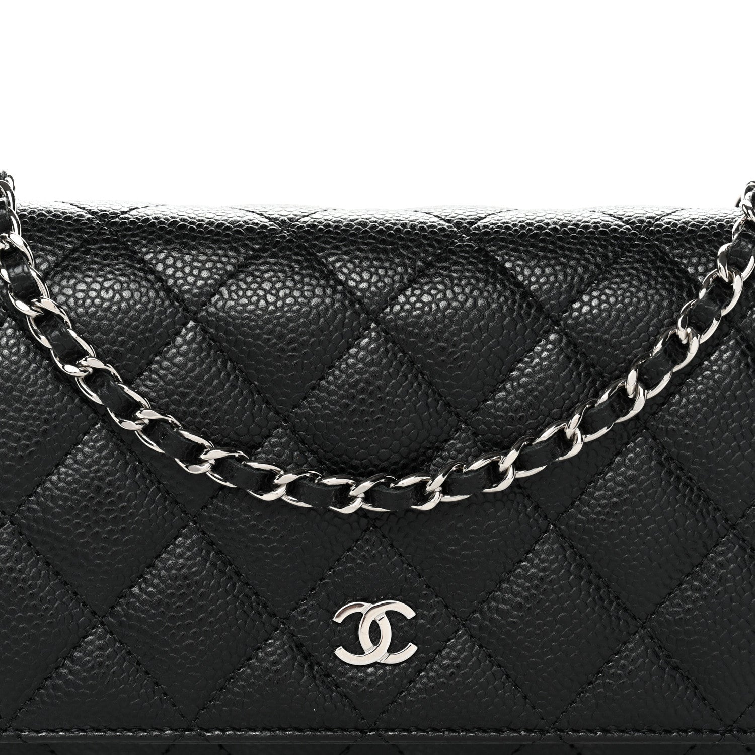 Chanel Caviar Quilted Wallet On Chain WOC Black