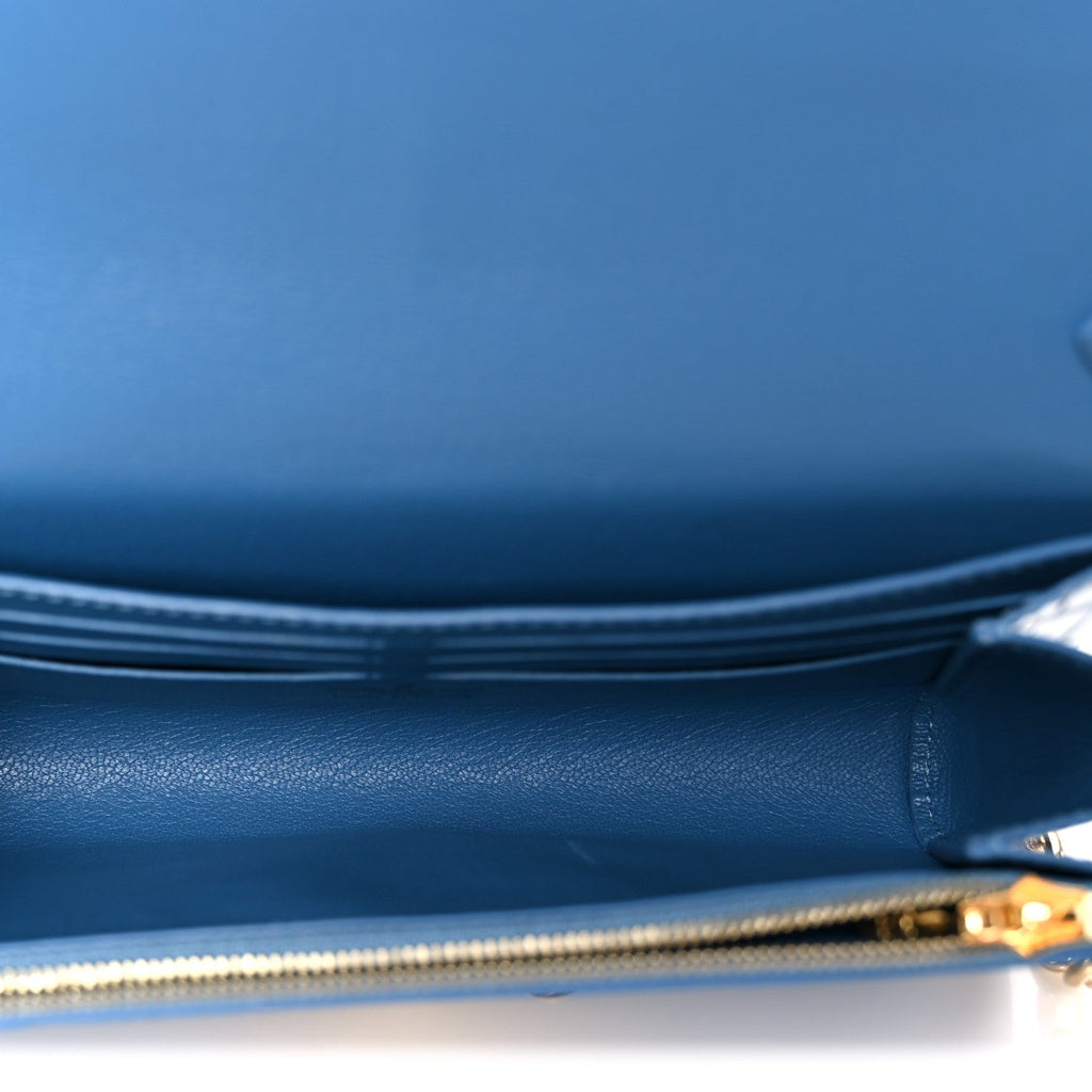 Louis Vuitton Crocodile Twist Chain Wallet Bleuet