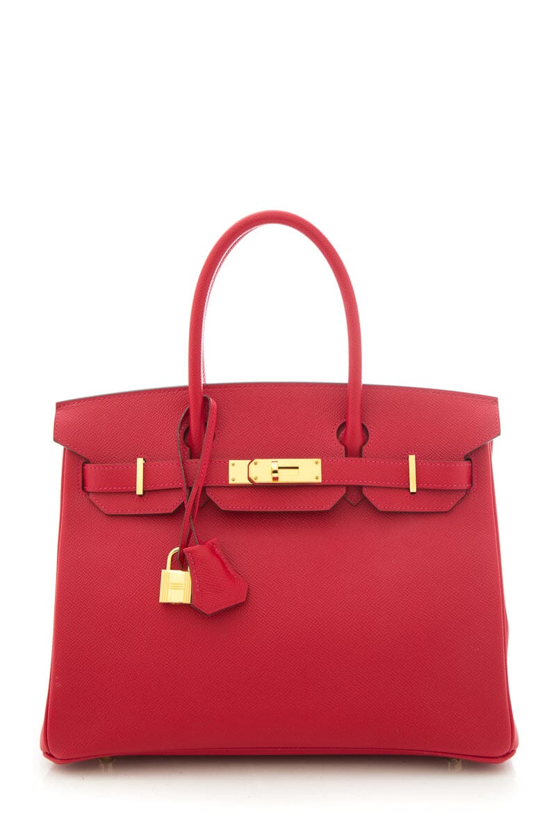 Hermès Rouge Casaque  Epsom Leather Birkin 30 CM