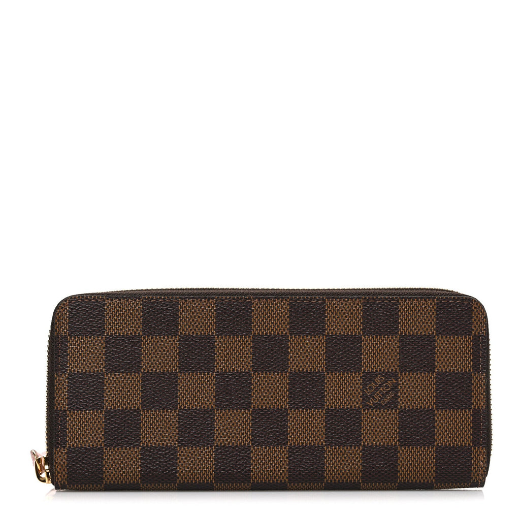 Louis Vuitton Damier Ebene Clemence Wallet Rose Ballerine
