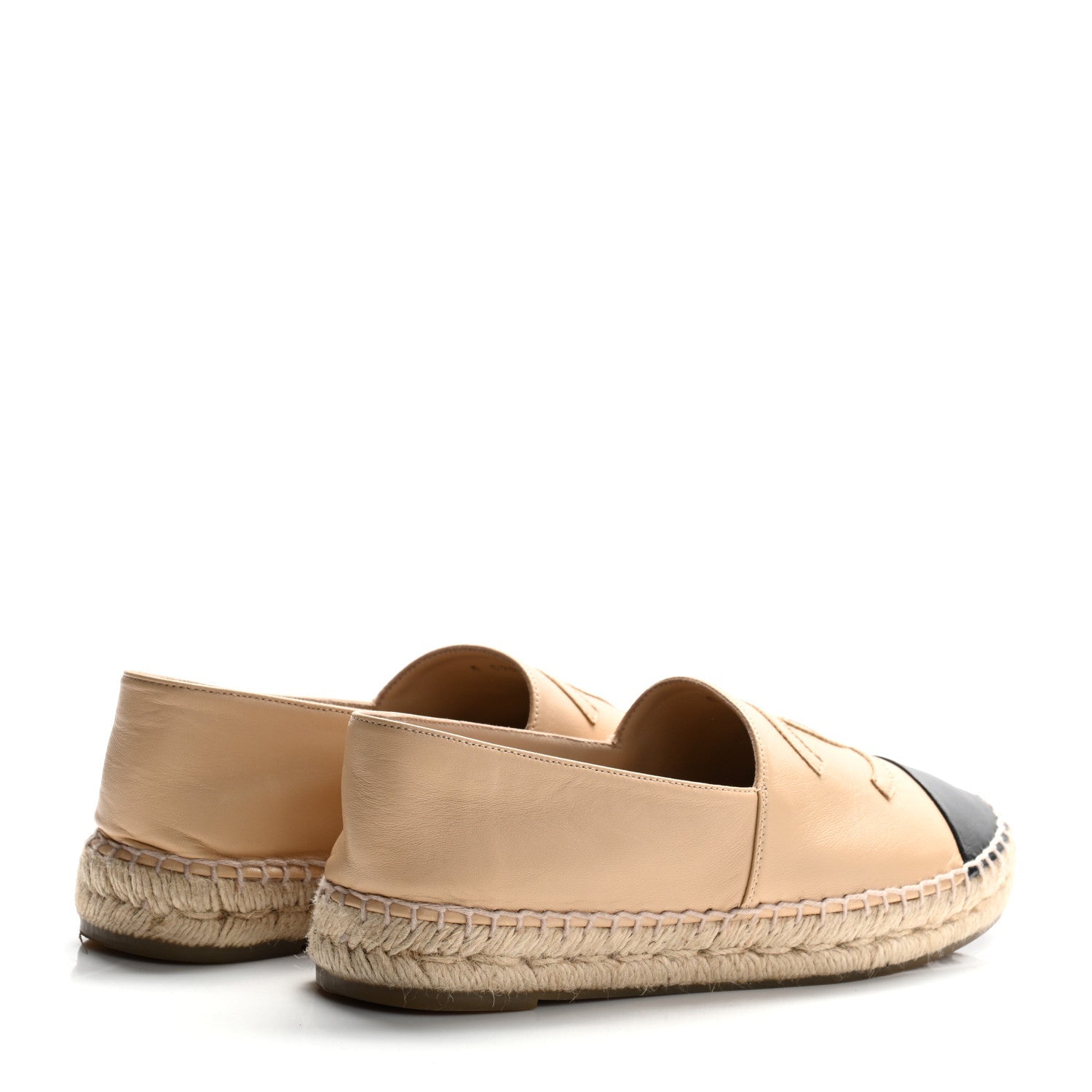 Lambskin CC Espadrilles 39 Beige Black