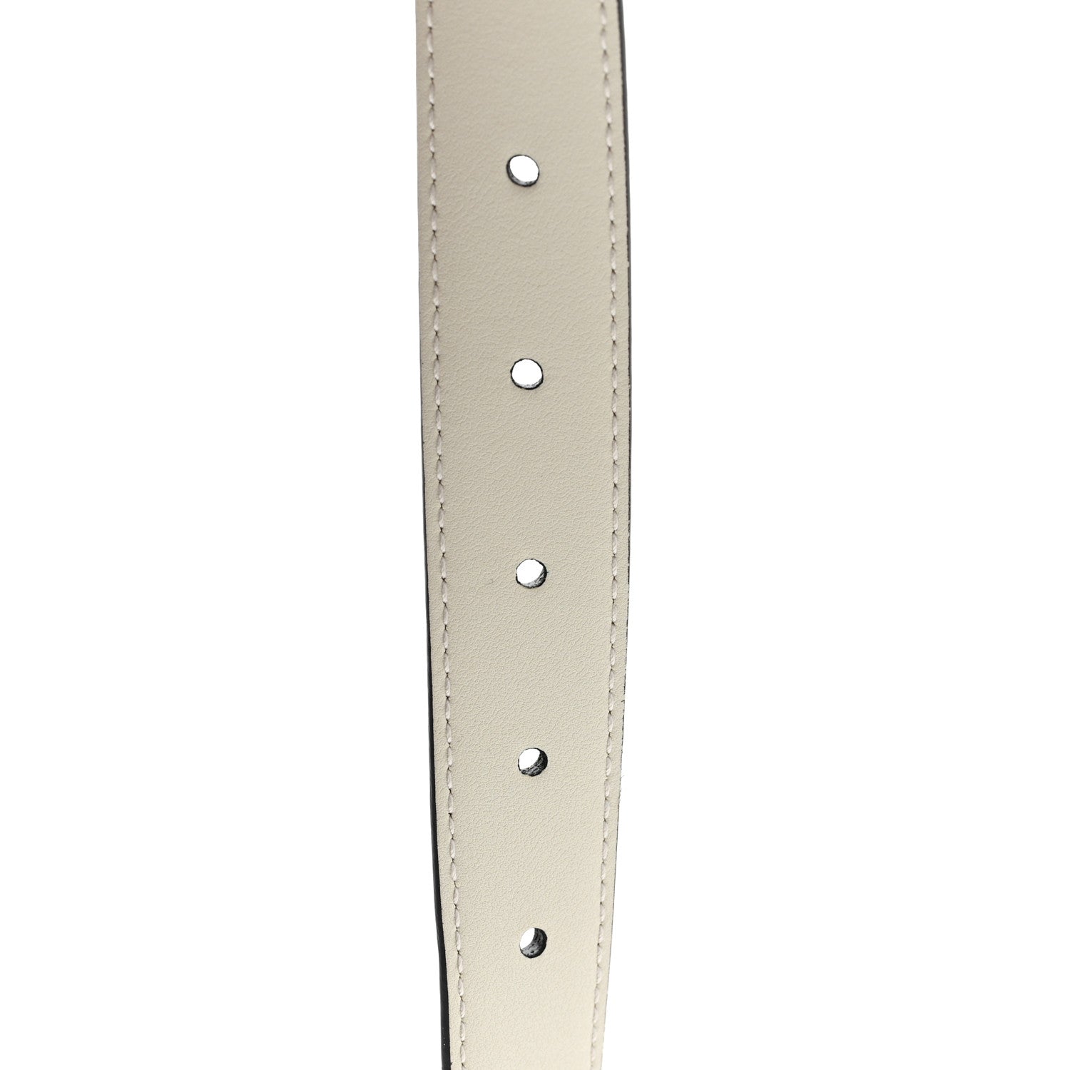 Gucci Plutone Calfskin Round Interlocking G Belt  100 40 Mystic White