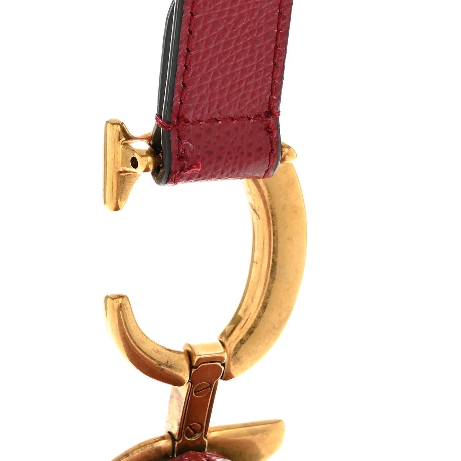 Christian Dior Grained Calfskin Saddle Bag Red