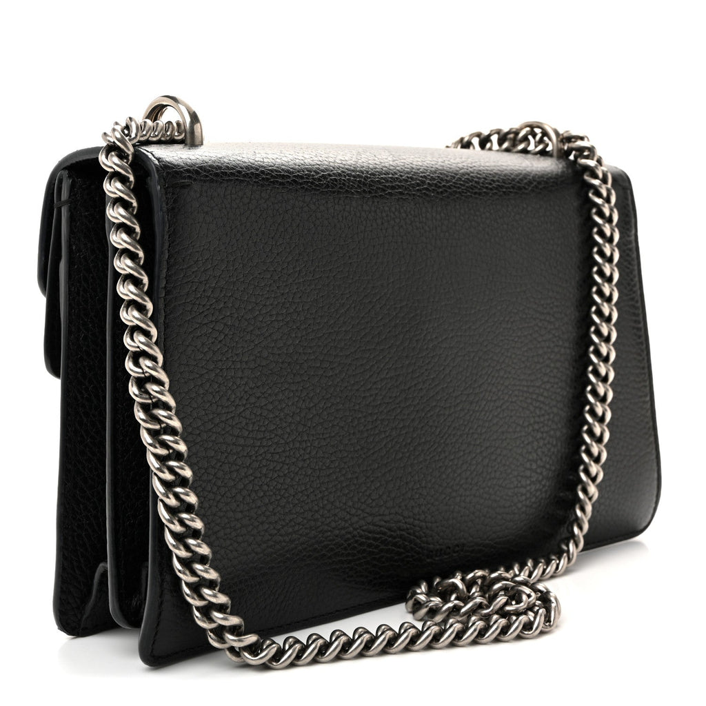 Gucci Pebbled Calfskin Small Dionysus Shoulder Bag Black