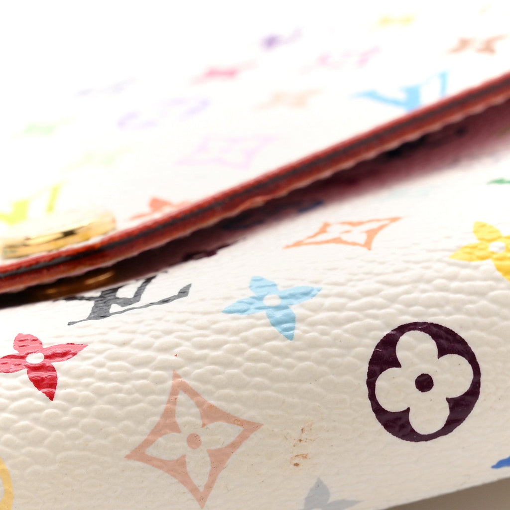 Louis Vuitton Monogram Multicolor Sarah Wallet NM White Litchi