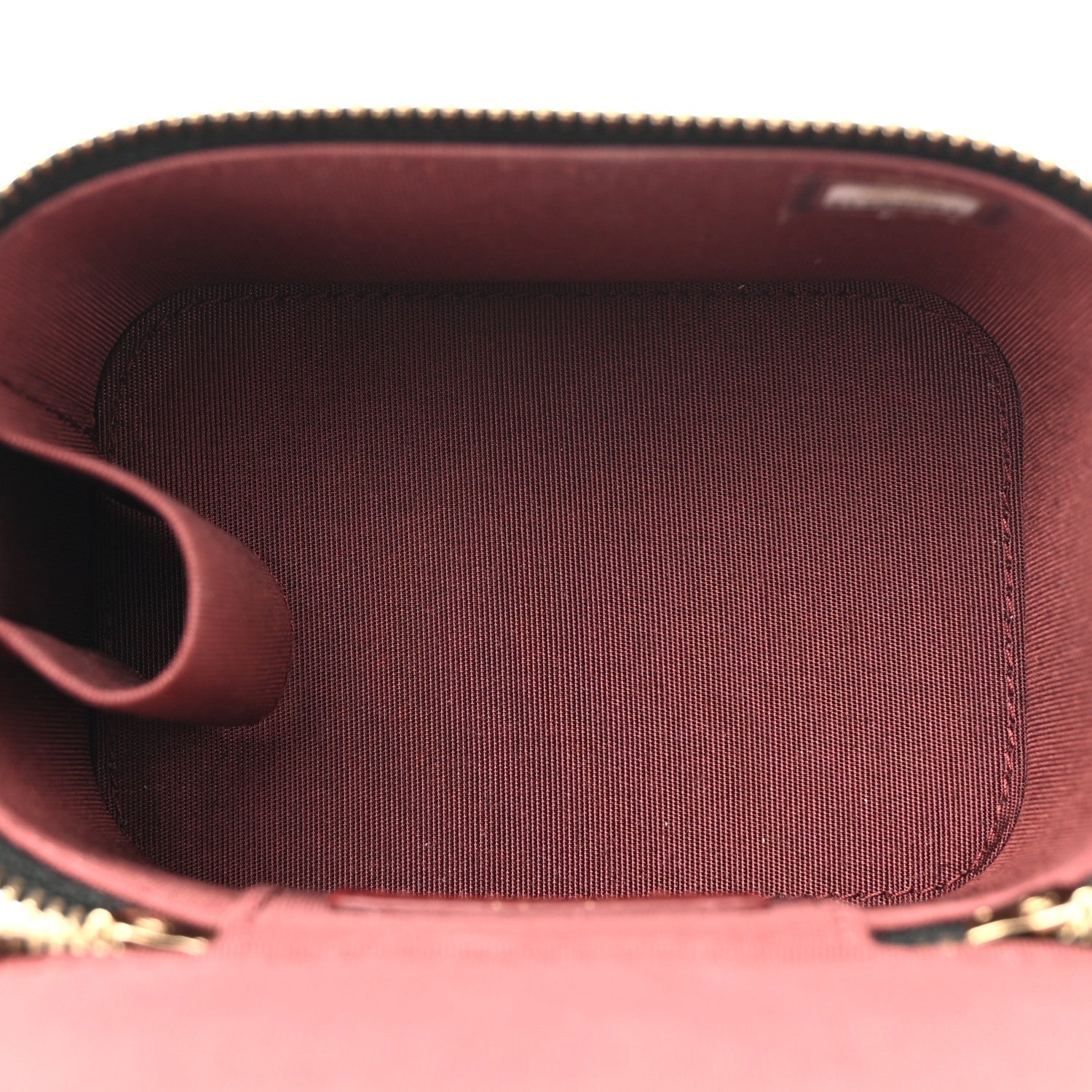 Chanel Calfskin Quilted Mini Perfect Fit Vanity Case With Chain Black