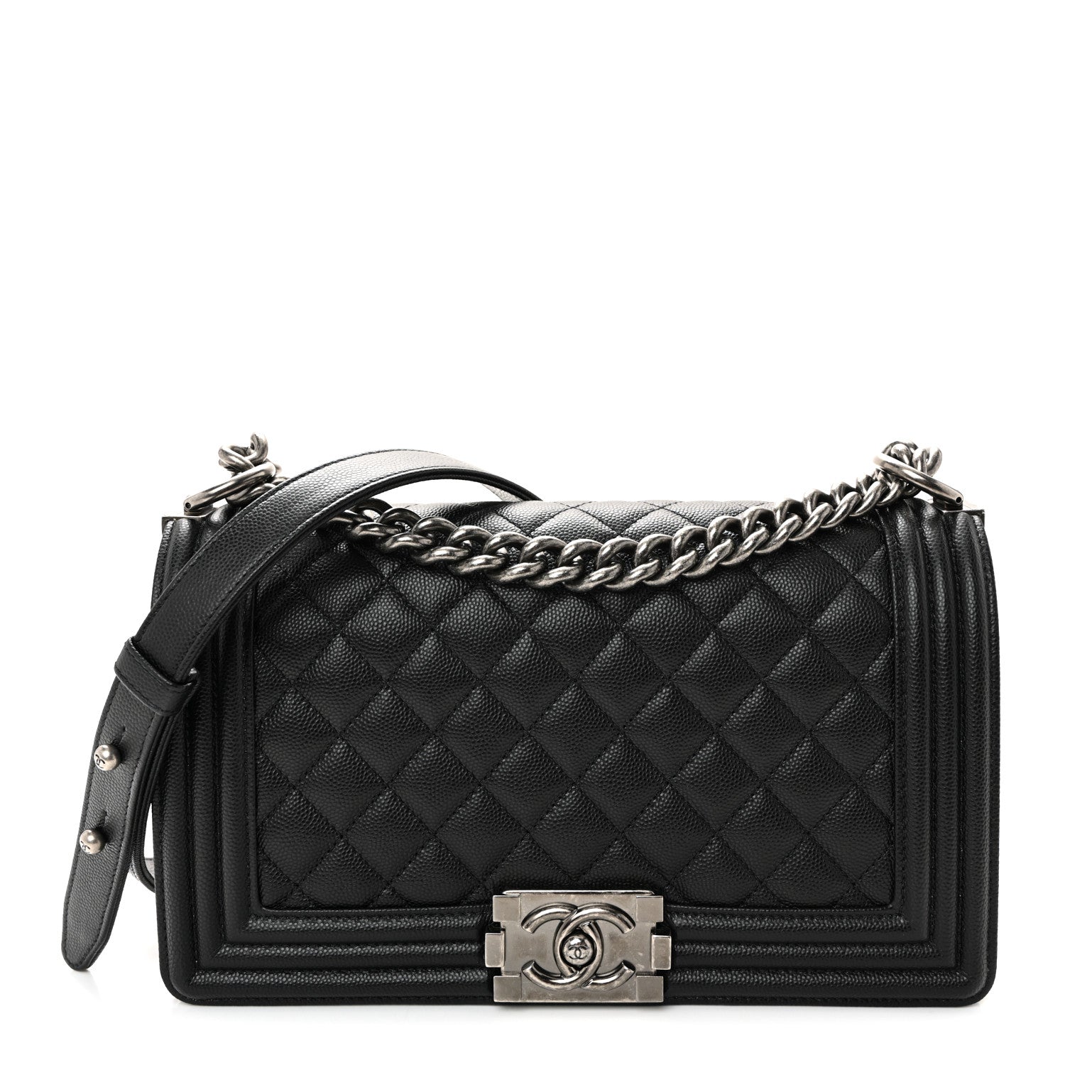 Chanel Caviar Quilted Medium Boy Flap Black