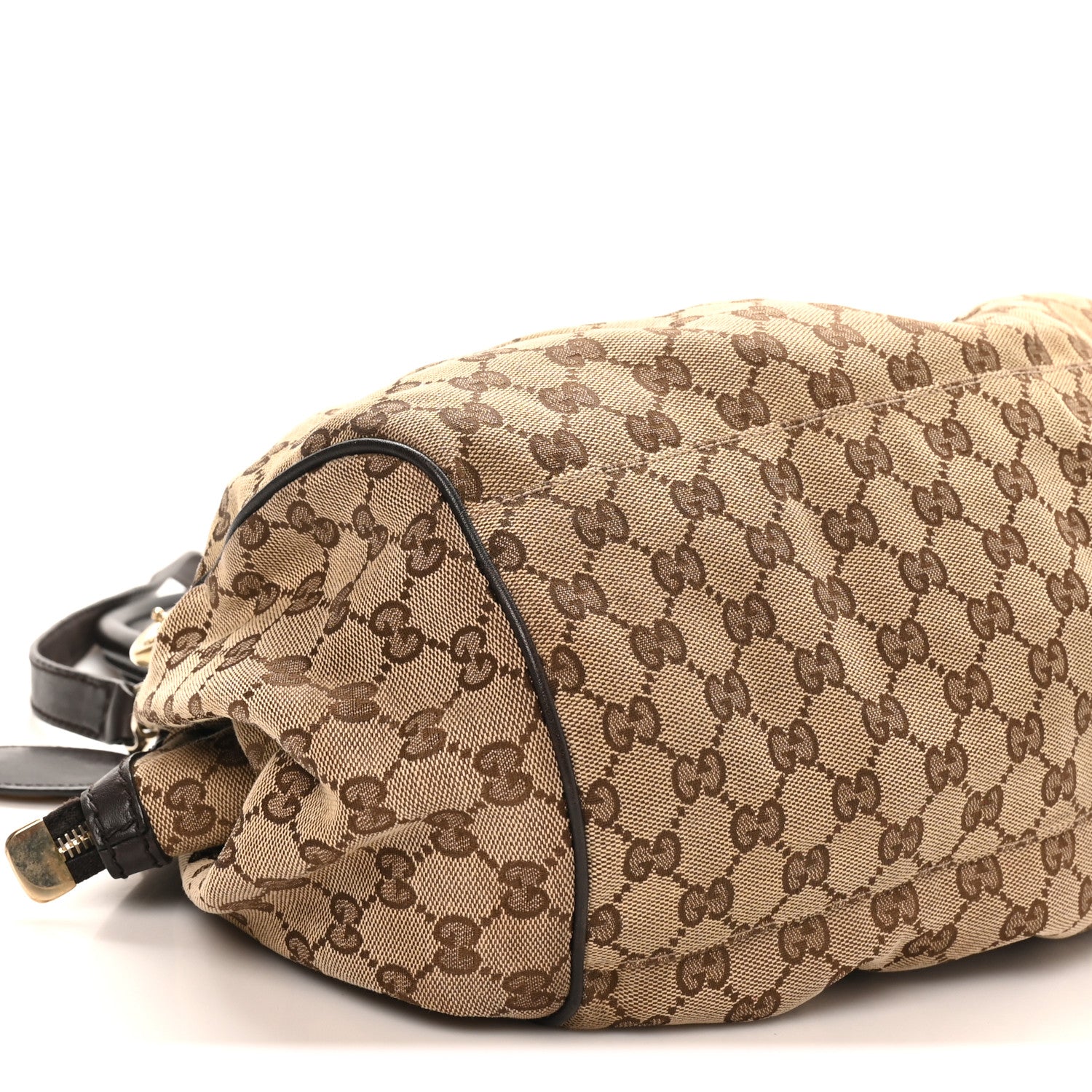 Gucci Monogram Medium Sukey Boston Bag Dark Brown