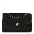 Chanel Lambskin Medium Double Flap Black