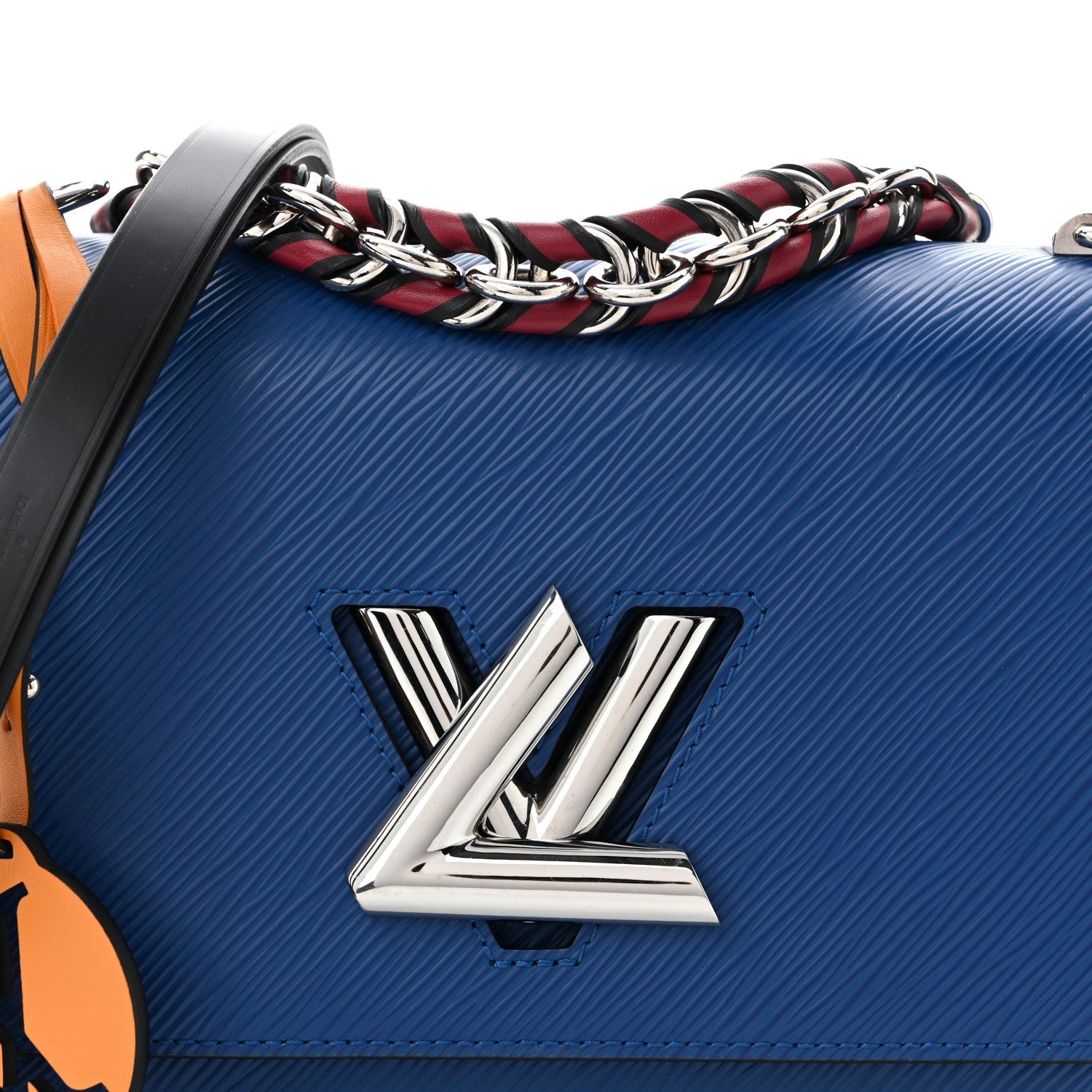 Louis Vuitton Epi Twist Braided Strap Shoulder Bag MM Bleu Roi