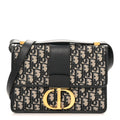 Christian Dior Oblique 30 Montaigne Flap Bag Blue