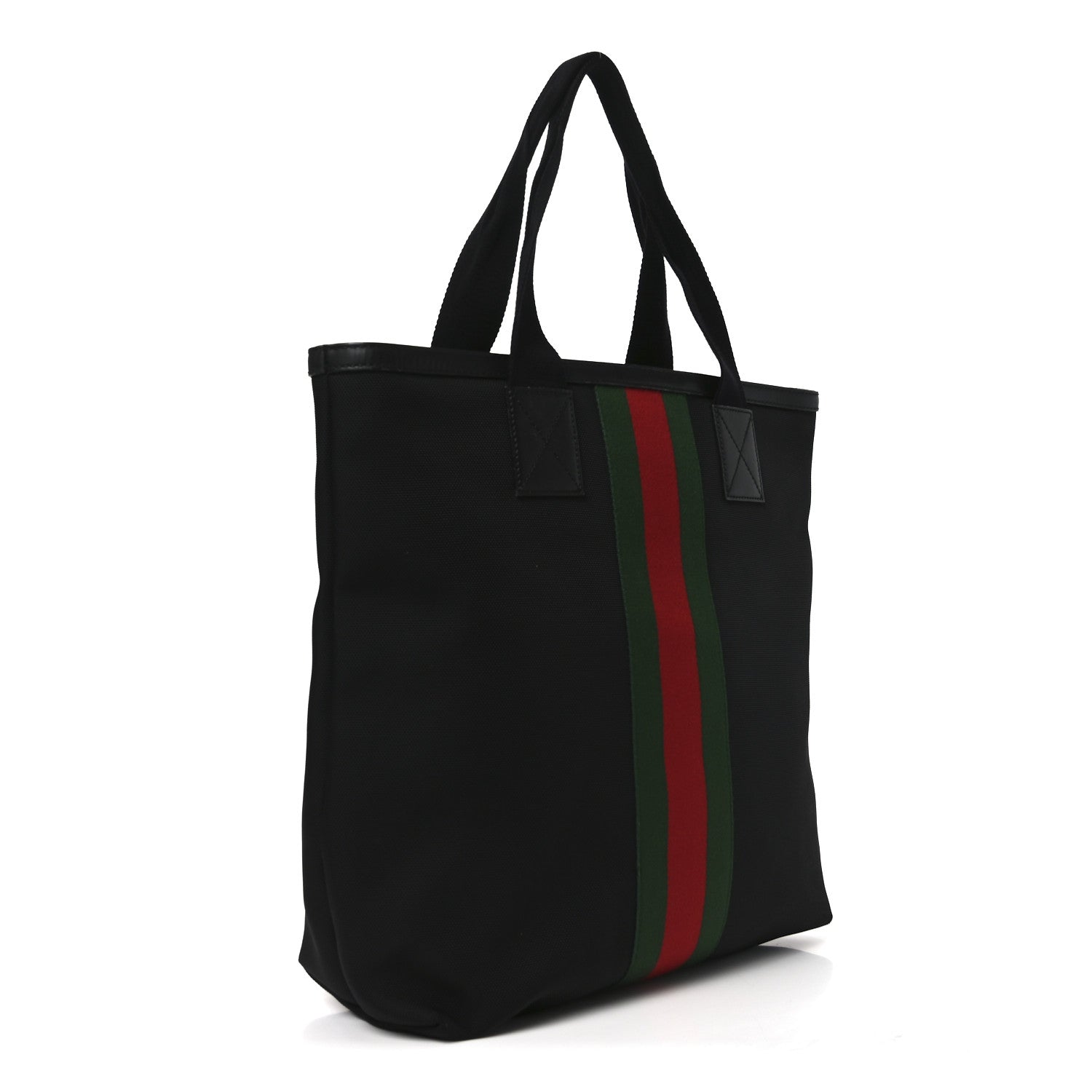 Gucci Techno Canvas Web Vertical Tote Black