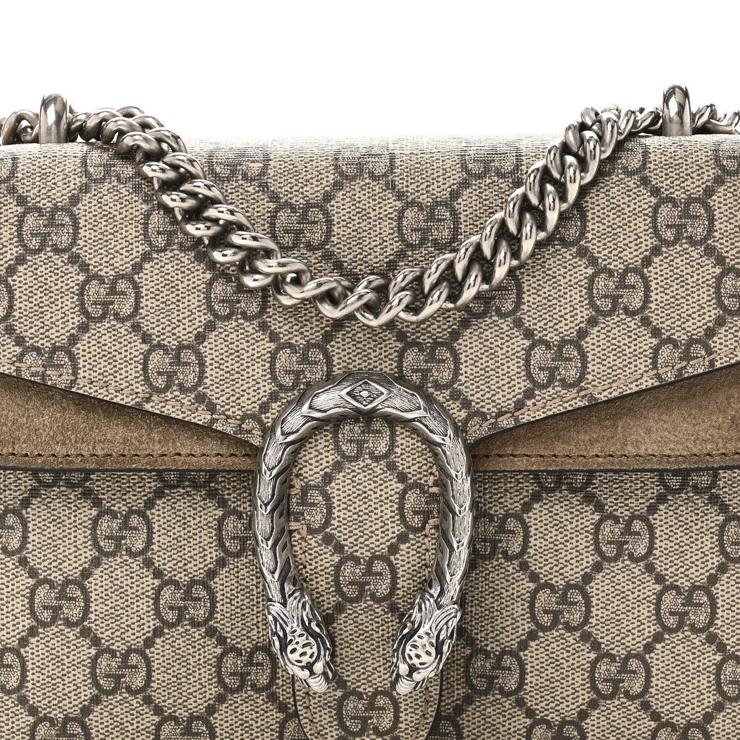 Gucci GG Supreme Monogram Mini Dionysus Shoulder Bag Taupe