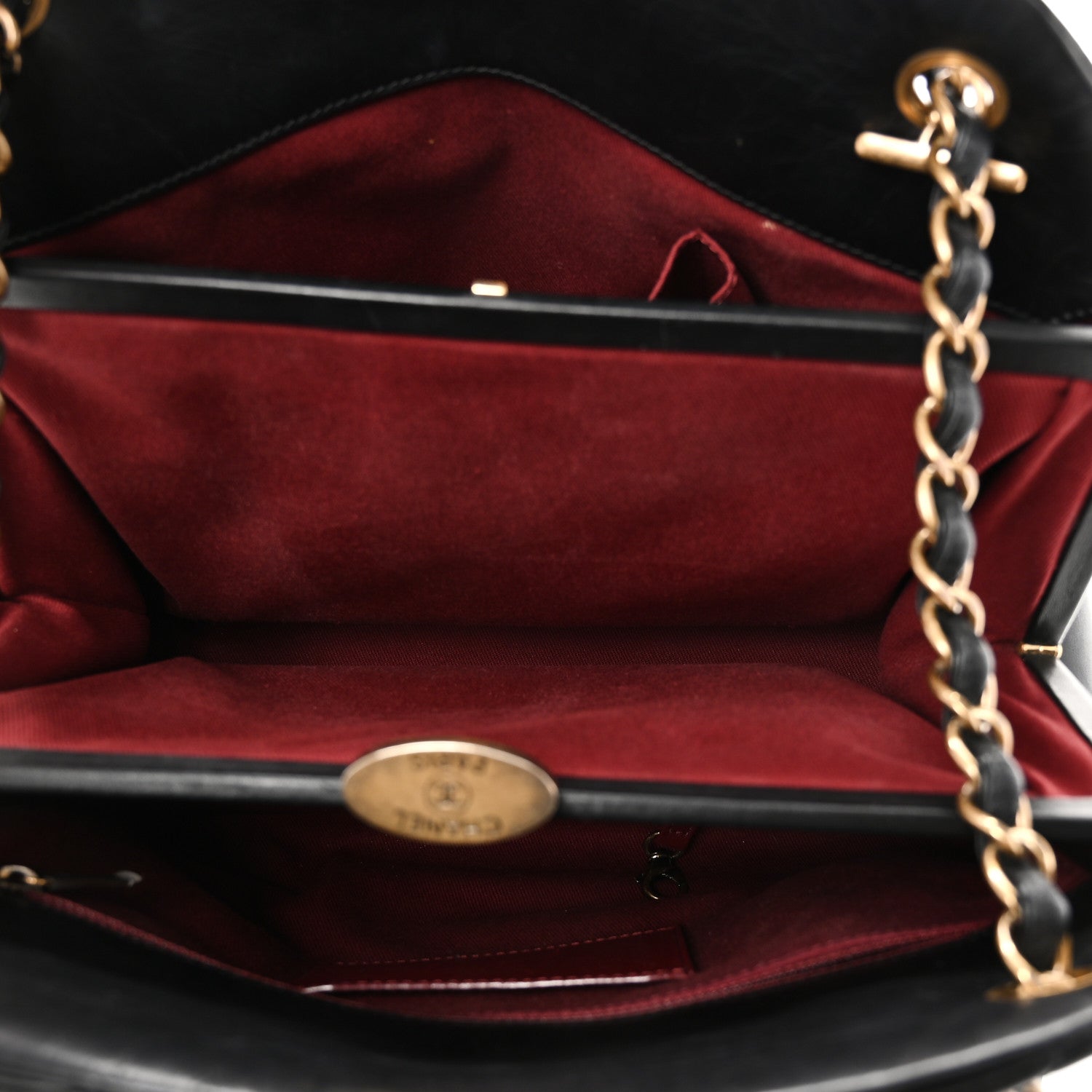 Chanel Aged Calfskin Large Just Mademoiselle Bowling Bag Black