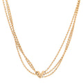 Louis Vuitton Metal Essential V Skin Necklace Gold