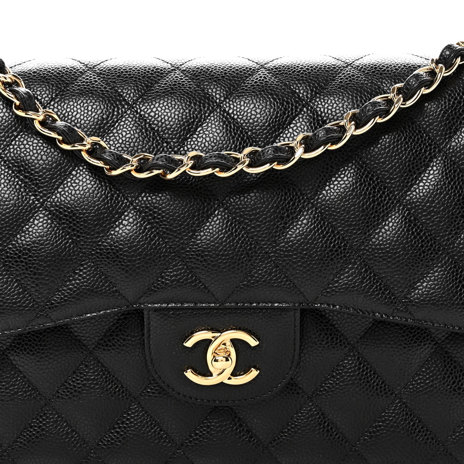 Chanel Caviar Quilted Jumbo Double Flap Black