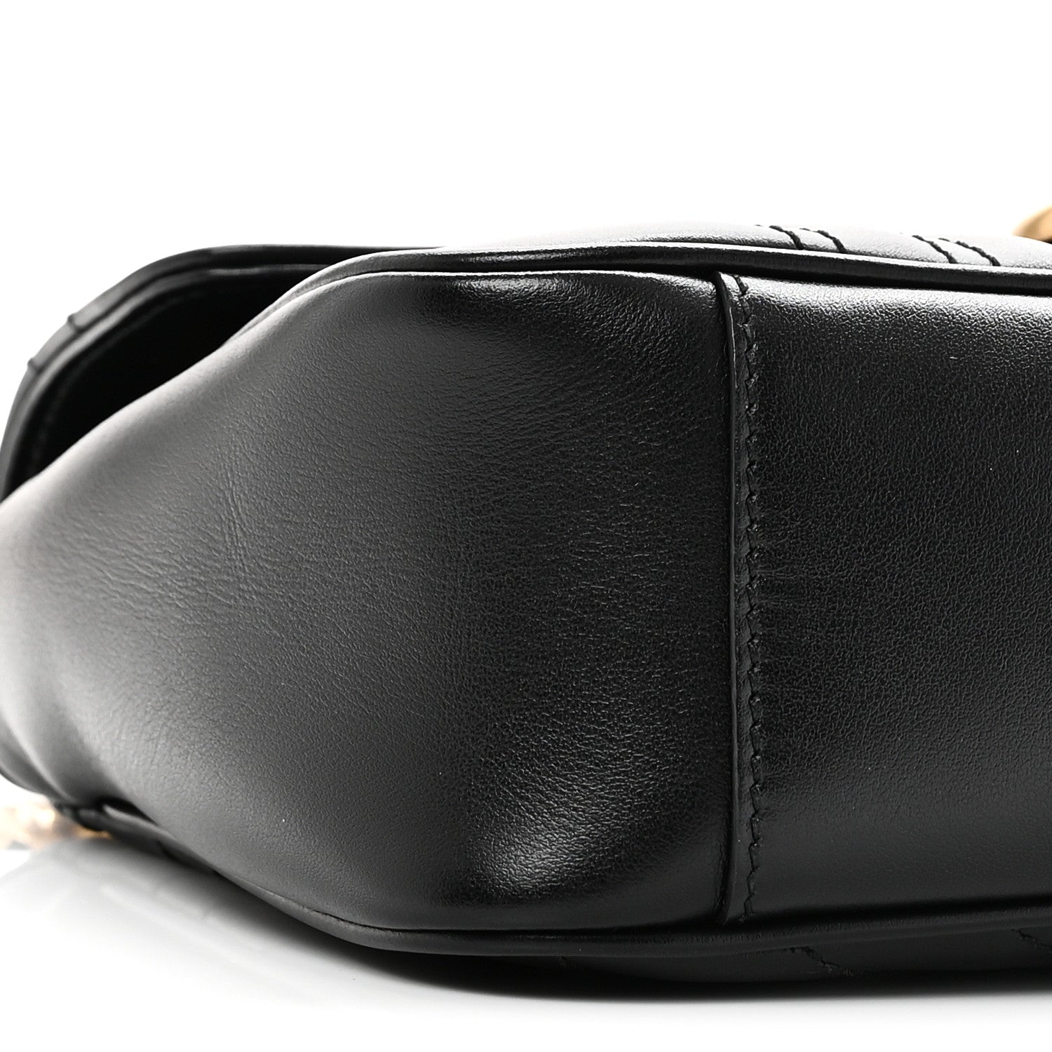 Gucci Calfskin Matelasse Small GG Marmont Shoulder Bag Black