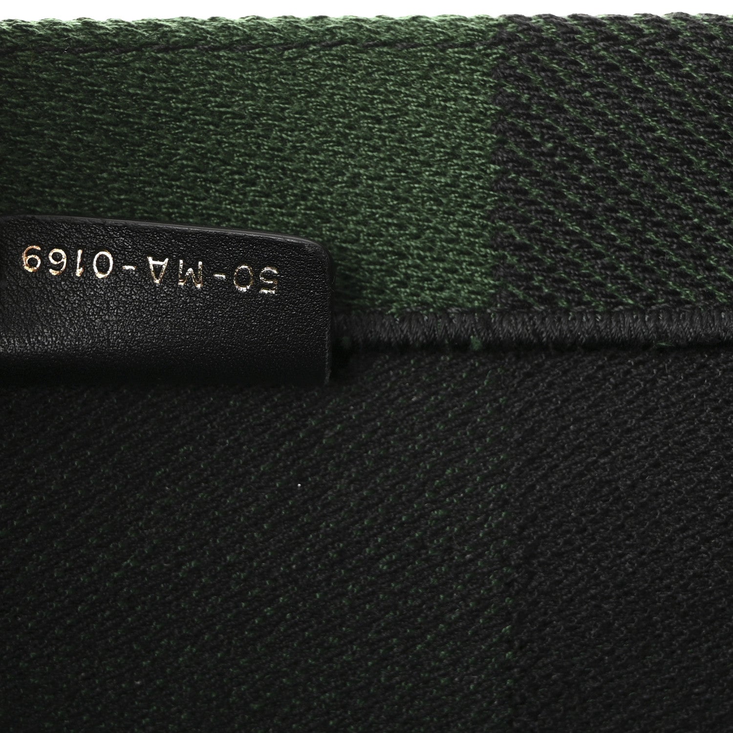 Christian Dior Canvas Embroidered Checkered Book Tote Black Green