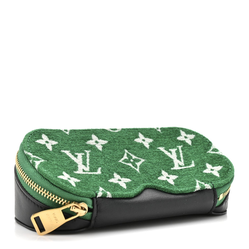 Louis Vuitton Jacquard Velvet Monogram LV Match Sunglasses Case GM Vert