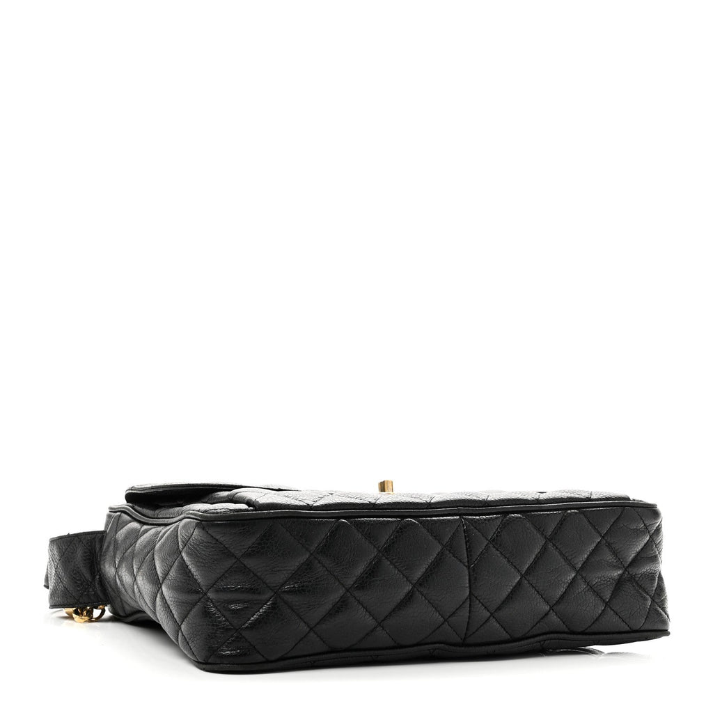 Chanel Caviar Quilted Flap Shoulder Bag Black