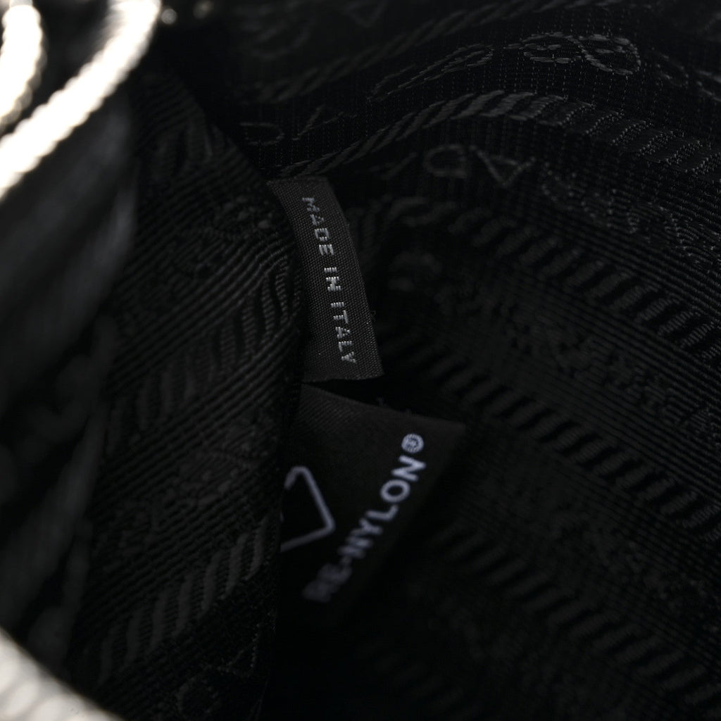 Prada Re-Nylon Saffiano Re-Edition 2000 Double Zip Crossbody Bag Black