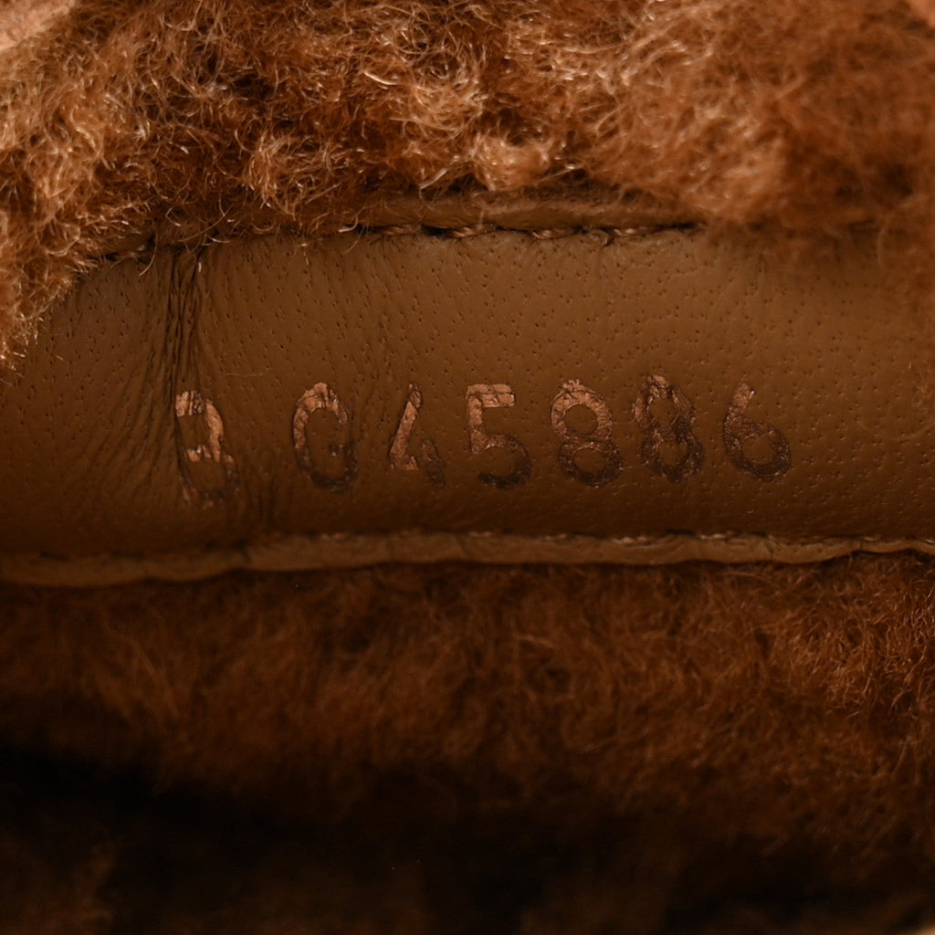 Chanel Suede Calfskin CC Loafers 38.5 Dark Beige