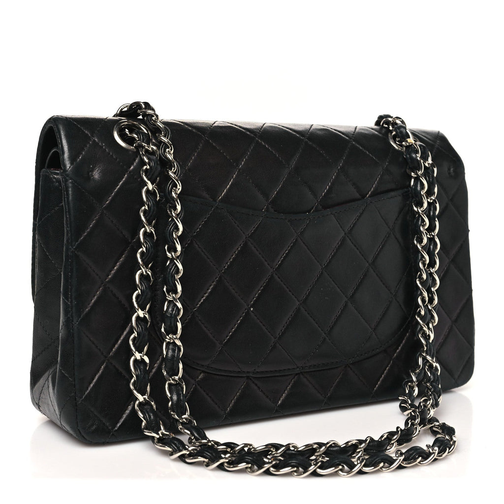 Chanel Lambskin Quilted Medium Double Flap Black
