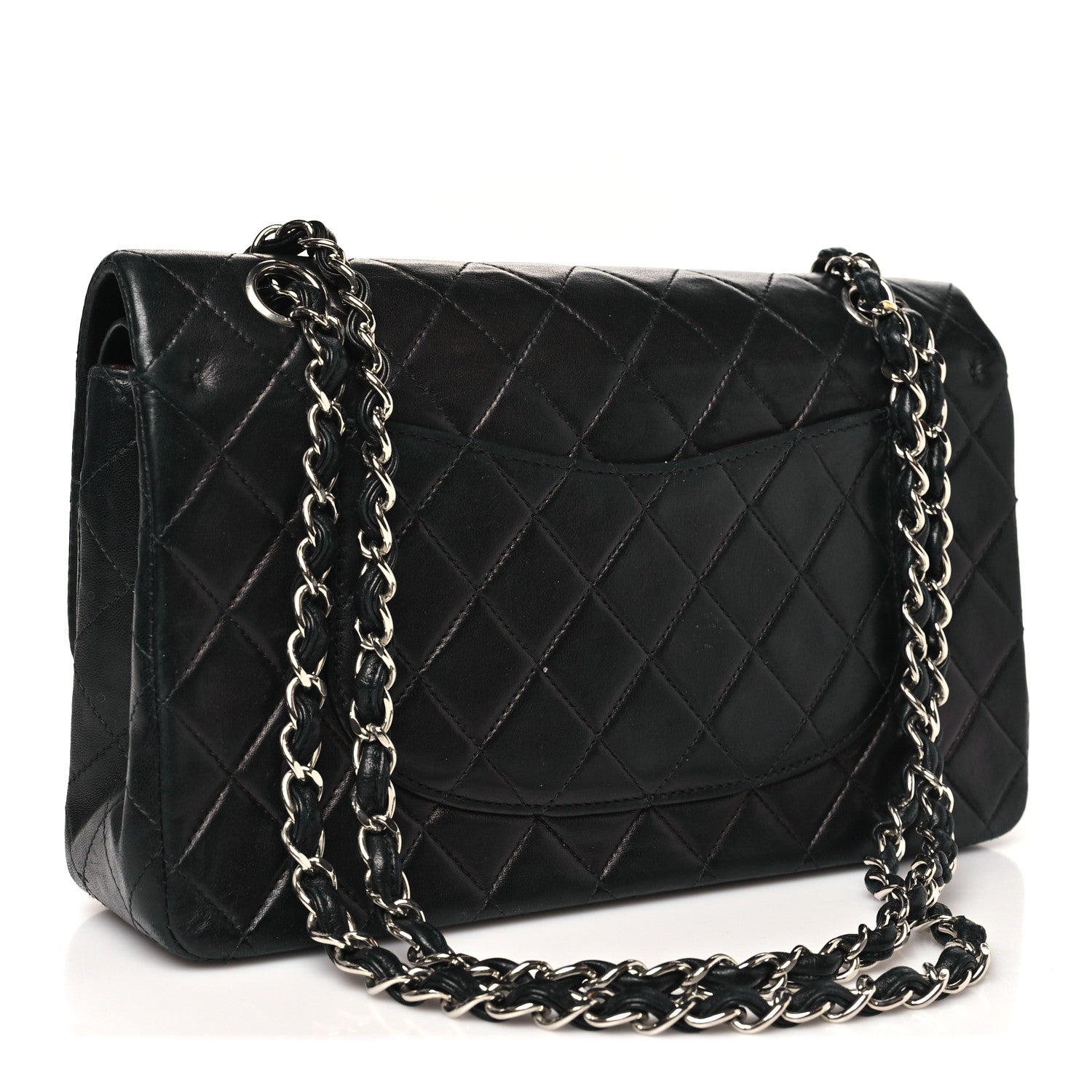 Chanel Lambskin Quilted Medium Double Flap Black