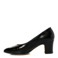 Patent Calfskin Cap Toe Mary Janes 36.5 Black