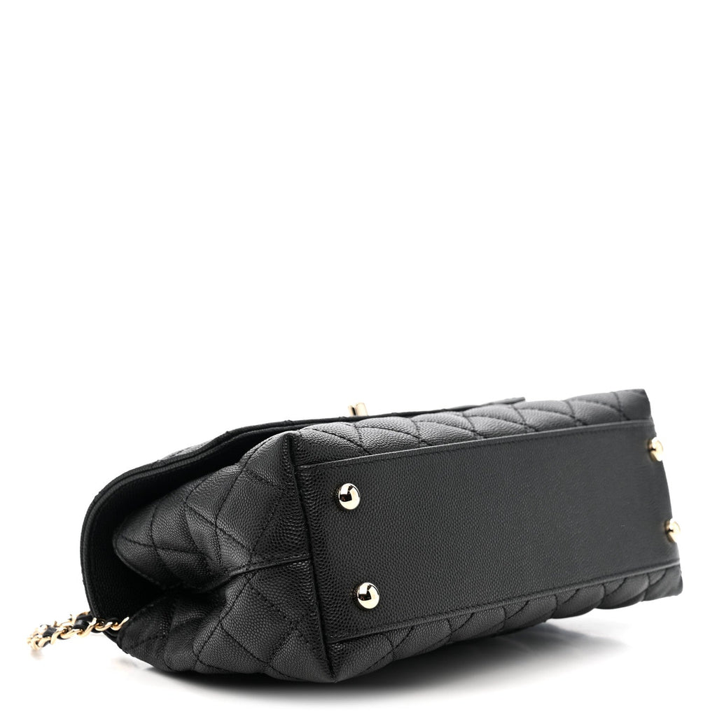 Chanel Caviar Quilted Mini Coco Handle Flap Black