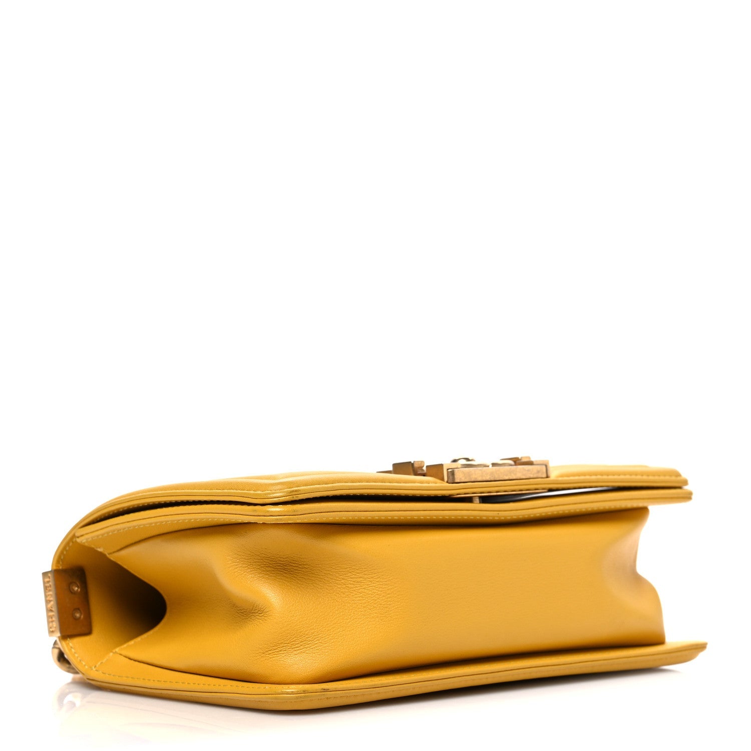 Chanel Lambskin Quilted Small Boy Flap Yellow