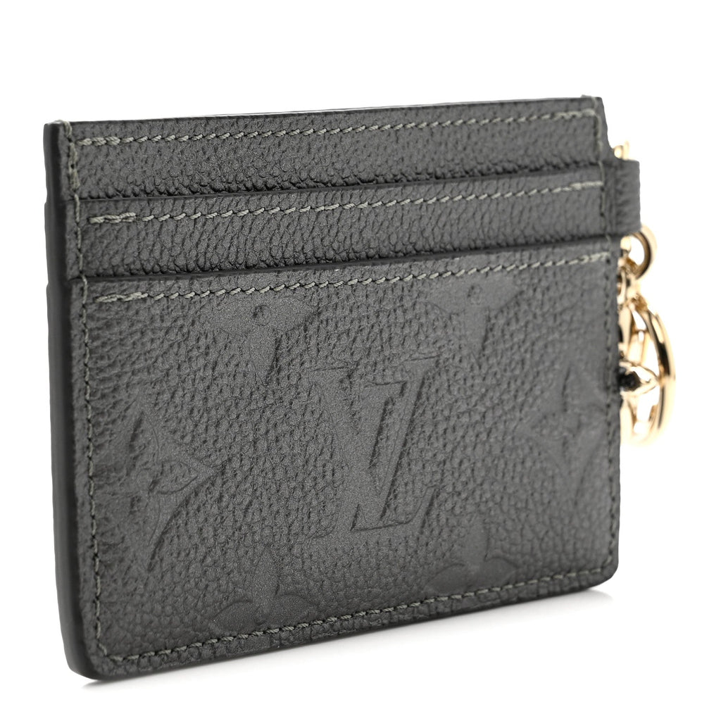 Louis Vuitton Empreinte Monogram LV Charms Card Holder Gunmetal